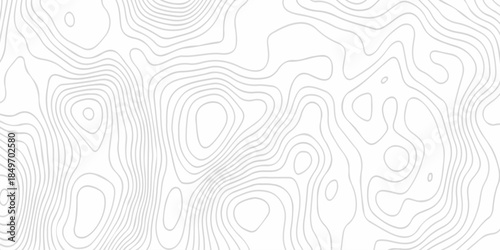 white topography map geography relief diagram texture design. Topography white background and black line world map texture design. Lines Topographic contour lines grid map seamless pattern.	