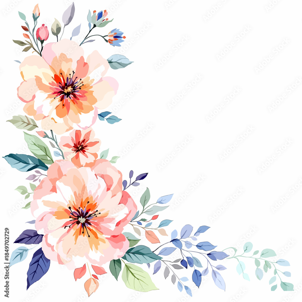 Obraz premium abstract floral background with flowers