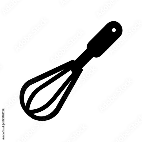 A whisk icon bold outline vector illustration design