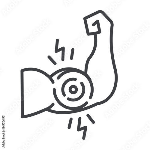 Disease Muscle Pain Line Icon