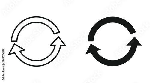 Refresh reload restart icon set