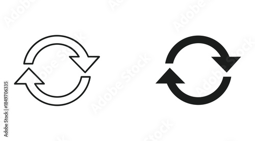 Refresh reload sync icon set
