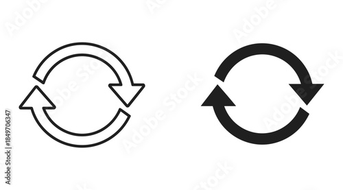 Refresh reload sync icon set