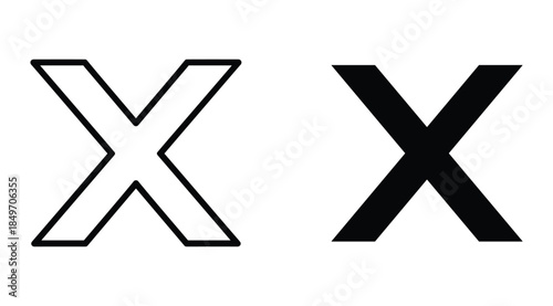 Check mark and cross symbols