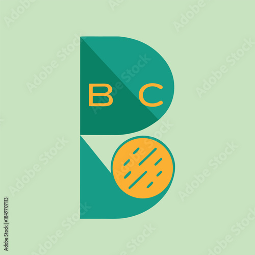 virtual currency icon monogram logo,  crypto currency sign, digital currency
