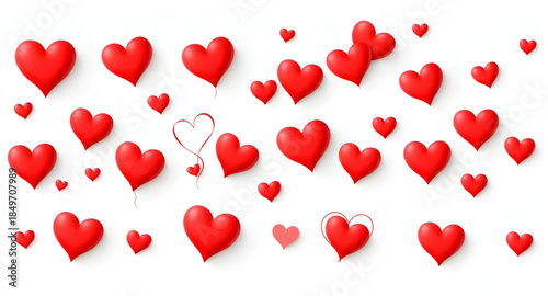 seamless red hearts background, repeating red heart seamless wallpaper, romantic love texture design, valentine hearts tileable background, seamless heart pattern illustration, red hearts decorative w