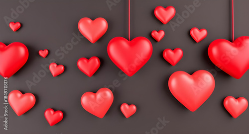 valentine hearts love background, romantic red heart texture, heart filled festive illustration, love themed valentine wallpaper, red hearts seamless art background, romantic affection celebration des