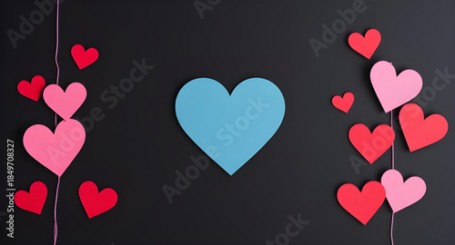 paper hearts background design, textured paper hearts backdrop, paper hearts romantic background, paper hearts layered texture, paper hearts pastel background, paper hearts love wallpaper, handmade pa