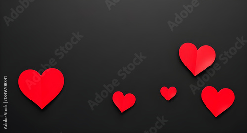 paper hearts background, paper heart texture backdrop, romantic love paper illustration, handmade paper hearts design, pastel craft paper hearts, layered paper cut hearts, decorative paper hearts wall