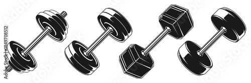Silhouette Dumbbell Gym Fitness Equipment Weight