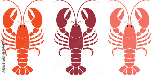 Lobster isolated on transparent background vector illustration, crustacean and gourmet seafood element