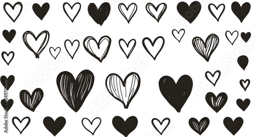seamless silhouette hearts pattern, romantic love heart wallpaper, valentine day seamless texture, minimal heart background design, continuous heart motif illustration, decorative romance repeat patte