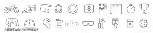 Motorcross vector icons illustration