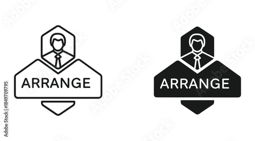 Businessman Arrange Icon Design