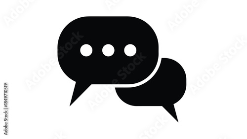 Two speech bubbles overlapping, symbolizing conversation and communication