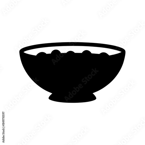 Simple black bowl