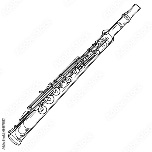 Timeless Melodies: Musical Journey Bassoon's Elegance | Clean, isolated vector art for creative projects.