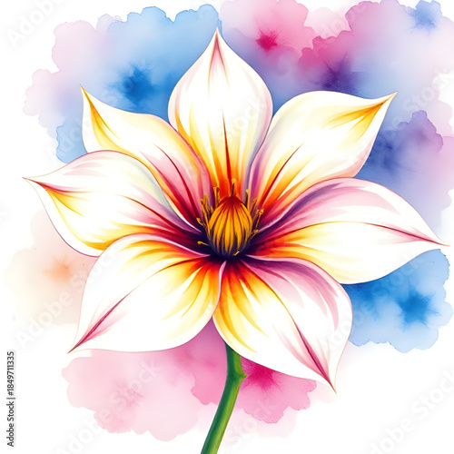 vector illustration of a flower, single flower vector artwork, isolated flower vector illustration, botanical flower vector design, realistic flower vector art, flat flower vector illustration, minima