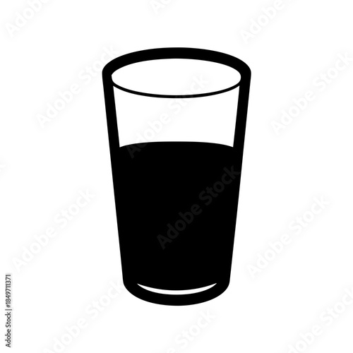 A full glass of dark liquid
