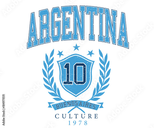 Argentina champion league. Football artwork for t shirt, posters, stickers, background and others. 