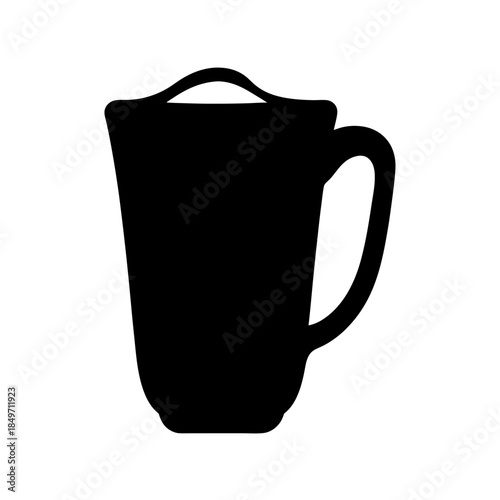 Simple black coffee mug