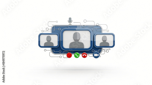 a blue bus with four people in it