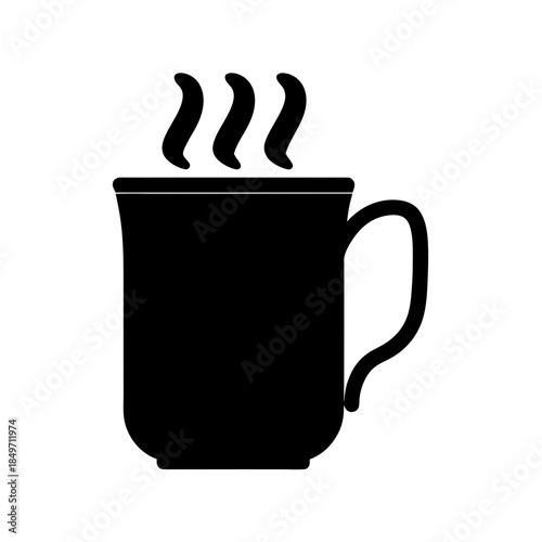 A steaming cup of coffee