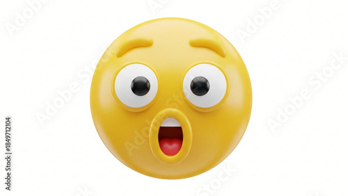 a yellow smiley face with an open mouth