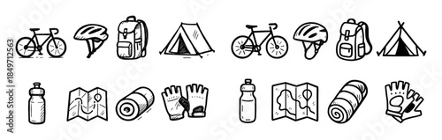 Bicycle Tourism Icons