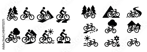 Bicycle Tourism Icons