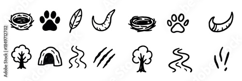 Wildlife Doodle Icons