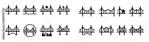 Minimalist Bridge Icons