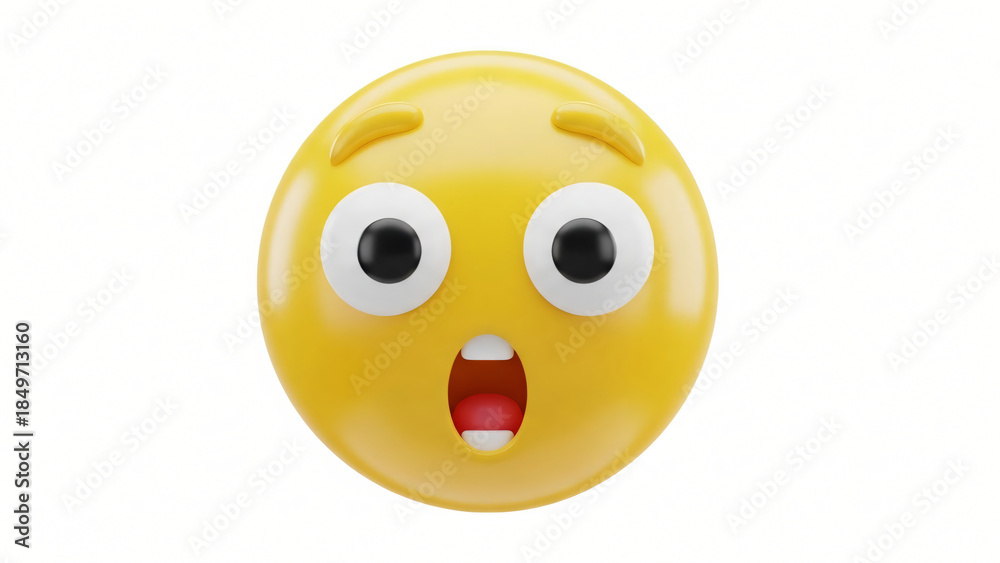 Fototapeta premium a yellow balloon with a surprised face on it