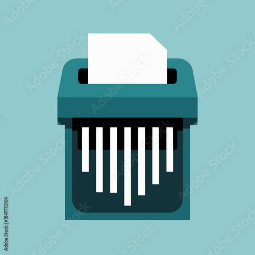 flat design icon  of paper shredder