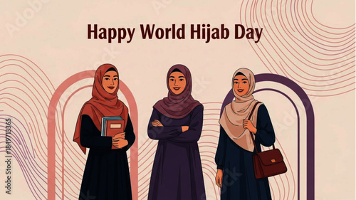 Happy World Hijab Day Celebrating modesty, faith, and freedom of expression for Muslim women