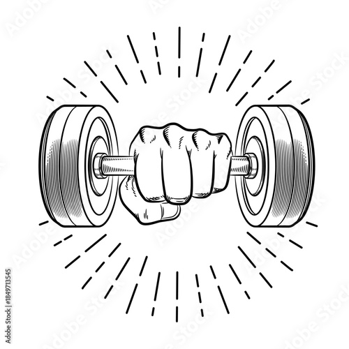 Doodle Fist Punching Dumbbell Fixed Weight