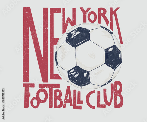  Football artwork for t shirt, posters, stickers, background and others. New york city club.