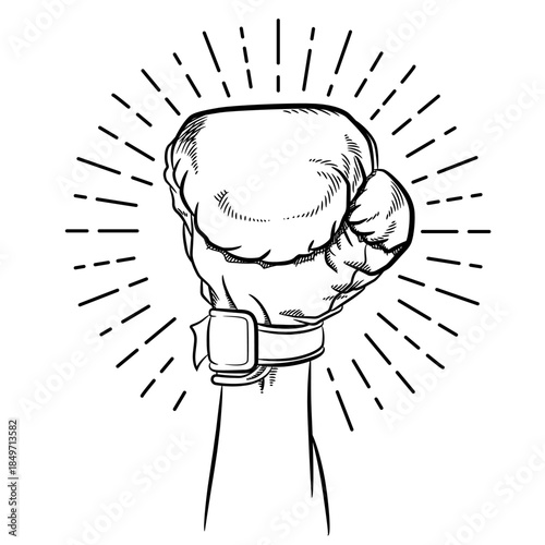 Doodle Fist Raised Boxing Glove Matches