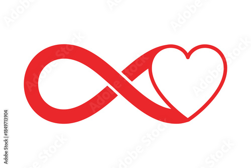 Infinity heart symbol