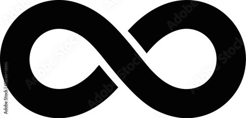 silhouette icon of infinity symbol