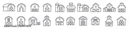 Red Barn vector illustration