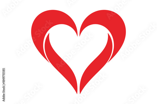 Abstract red heart vector