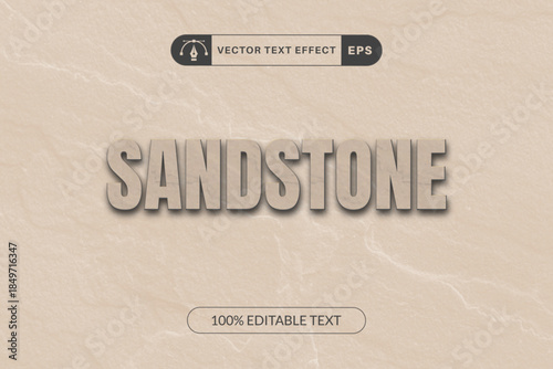 3d sandstone text vector editable