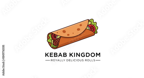 Kebab Logo Design – Meat Middle Eastern Street Food and Restaurant Brand Identity
