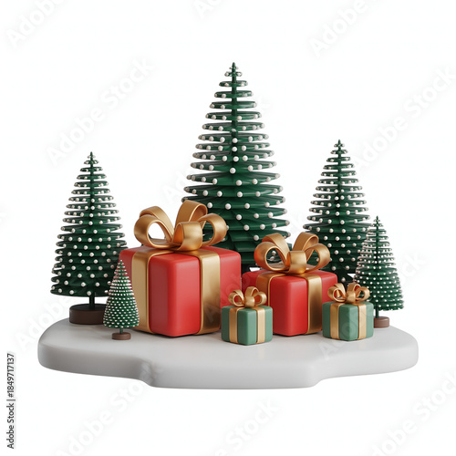 christmas tree with gifts