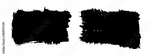 Grunge brushstroke background. Abstract distress ink texture. Hand-drawn gouache paint strip, smear streaks abrasions scratches roughness and scuffs. Art design element. Isolated. Vector illustration