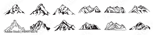mountain silhouette art 