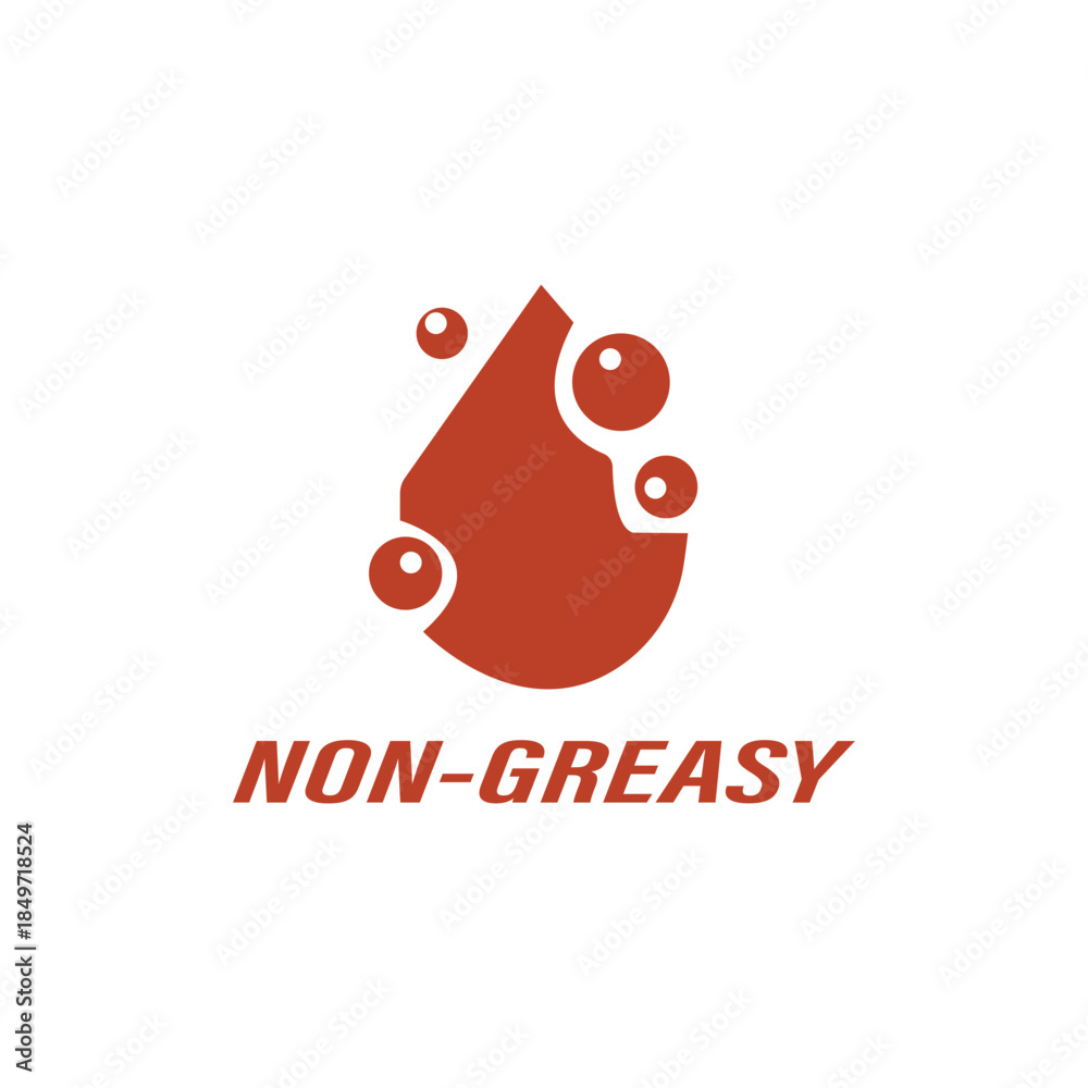 Obraz premium Non-greasy liquid drop icon Vector