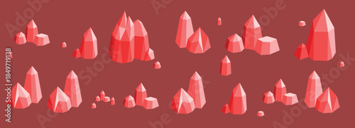 red quartz vector