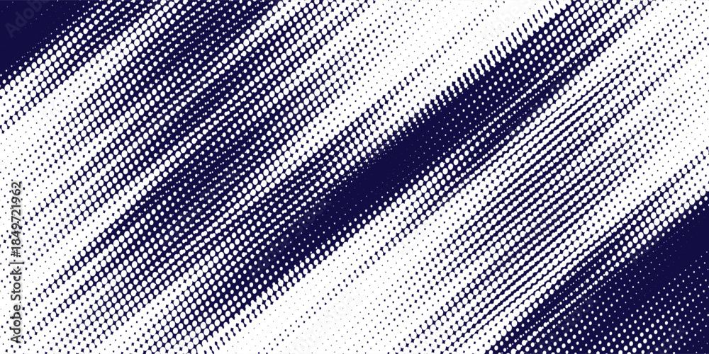 Fototapeta premium Dots halftone white \u0026 blue color pattern gradient grunge texture background. Dots pop art comics sport style vector illustration